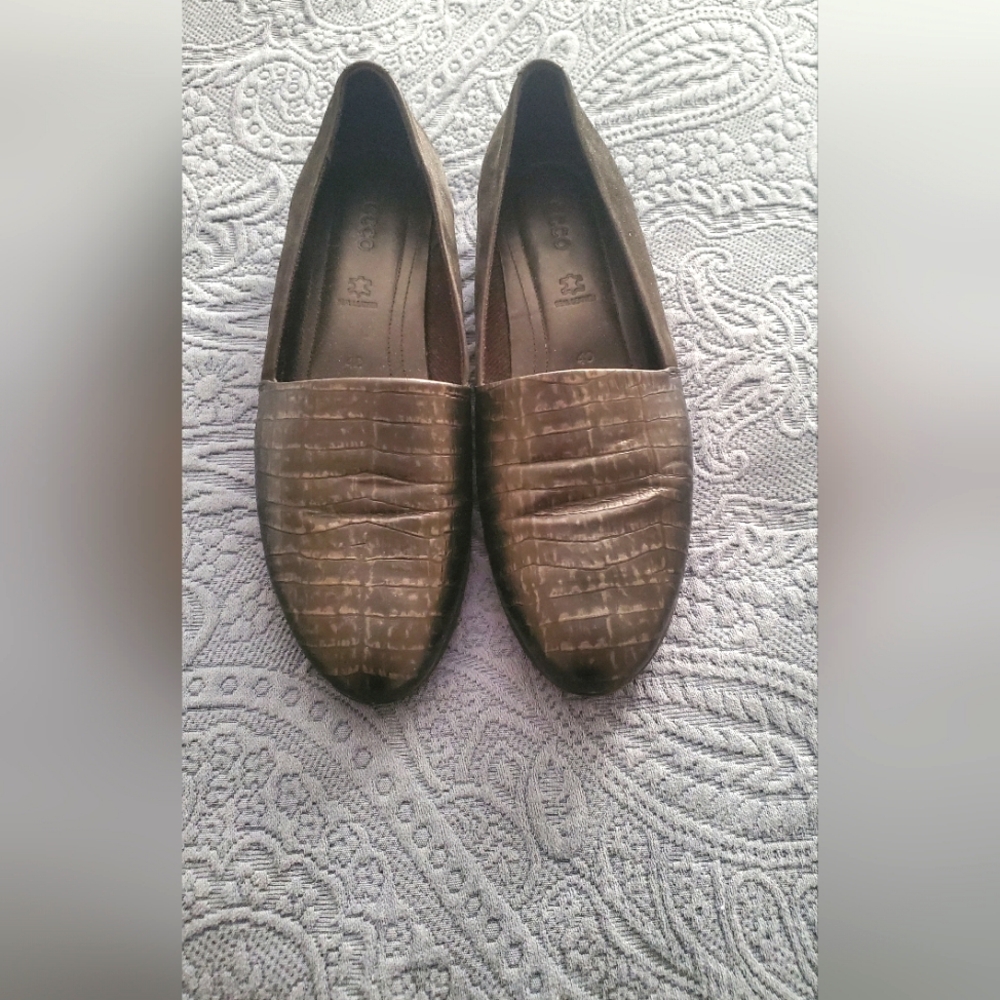 Womens Ecco Black Slip on Shoes